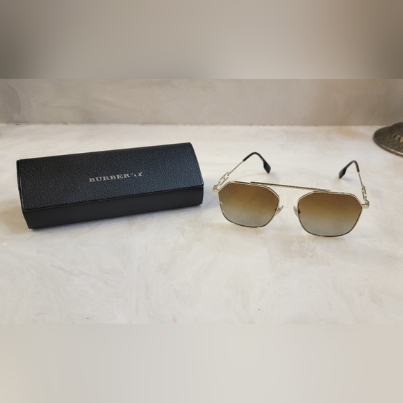 Burberry Sunglasses BE 3124 1109/T5 57-17-145 Gold / Brown Gradient Polarized - Picture 1 of 5